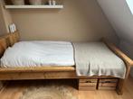 Steigerhouten Bed 90x200 + Matras (Zo Goed Als Nieuw), Huis en Inrichting, Slaapkamer | Bedden, 90 cm, Eenpersoons, Bruin, Steigerhout