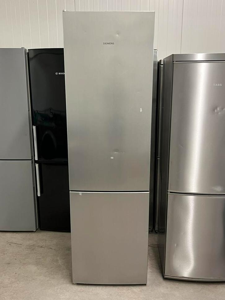 SIEMENS RVS koel-vriescombinatie koelkast A++ 200cm, Witgoed en Apparatuur, Koelkasten en IJskasten, Gebruikt, Met aparte vriezer