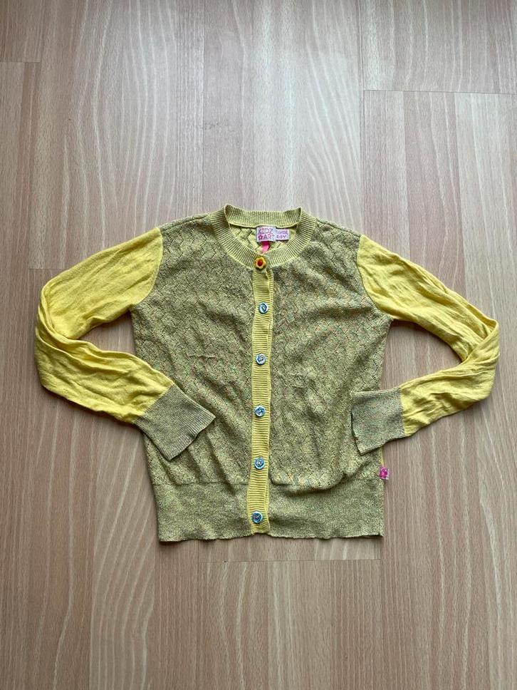 Kidz art maat 110 meisje geel vest zgan, Kinderen en Baby's, Kinderkleding | Maat 110, Zo goed als nieuw, Meisje, Trui of Vest