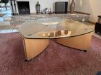 Leolux Salontafel Glas met Bijzettafels, Huis en Inrichting, Tafels | Salontafels, Gebruikt, Ophalen of Verzenden, Glas, Overige vormen