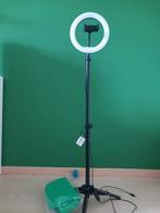 Green screen en ringlamp op standaard, Audio, Tv en Foto, Fotografie | Fotostudio en Toebehoren, Ophalen of Verzenden, Zo goed als nieuw