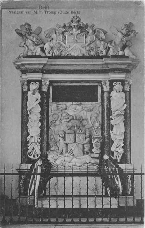 (301-220-035) Delft Praalgraf van MH Tromp, Verzamelen, Ansichtkaarten | Nederland, Zuid-Holland, Verzenden