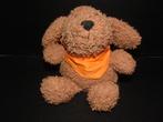 JANTA STEINBECK HOND KLEIN BADSTOF BRUIN MET ORANJE, Kinderen en Baby's, Speelgoed | Knuffels en Pluche, Verzenden, Nieuw, Overige typen
