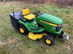 john deere X300R met frontborstel tielburger, Tuin en Terras, Zitmaaiers, Gebruikt, Opvangbak, 90 tot 120 cm, Ophalen