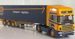 Wiking 510: Scania 144L 530 met huiftrailer "ASG Transport", Hobby en Vrije tijd, Modelauto's | 1:87, Verzenden, Zo goed als nieuw