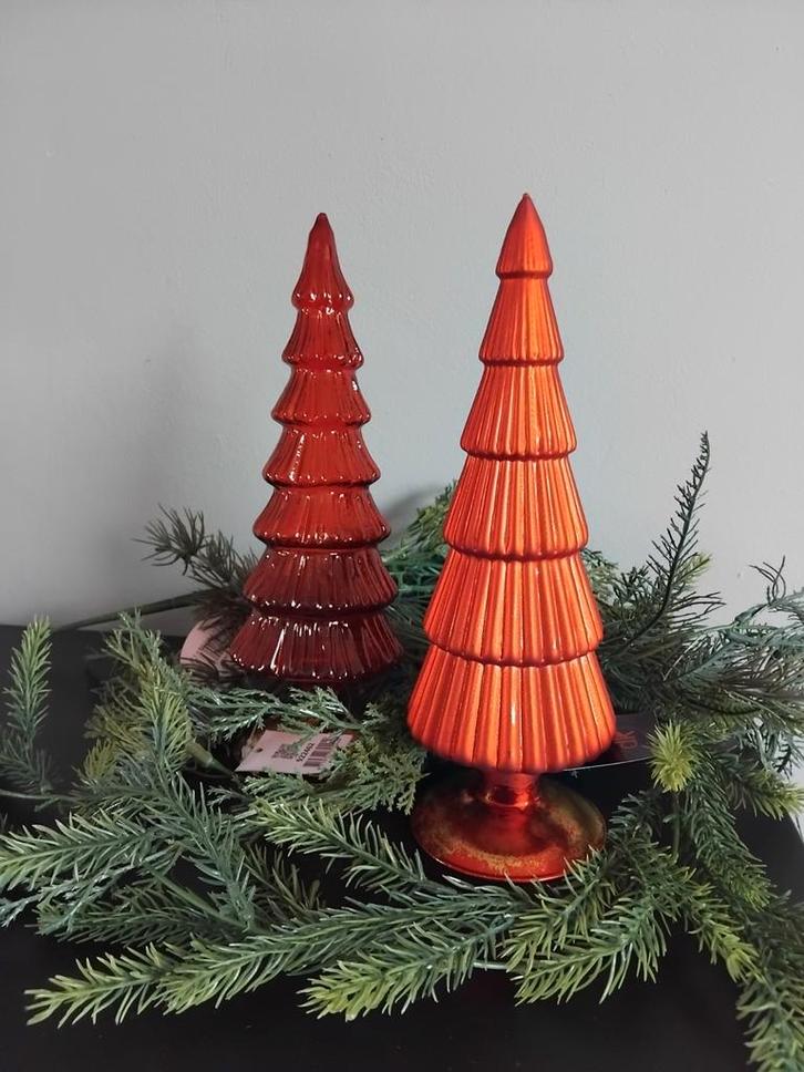 Twinkle Glazen Kerstboom Daan Kromhout - Rood - Nieuw, Diversen, Kerst, Nieuw, Ophalen of Verzenden