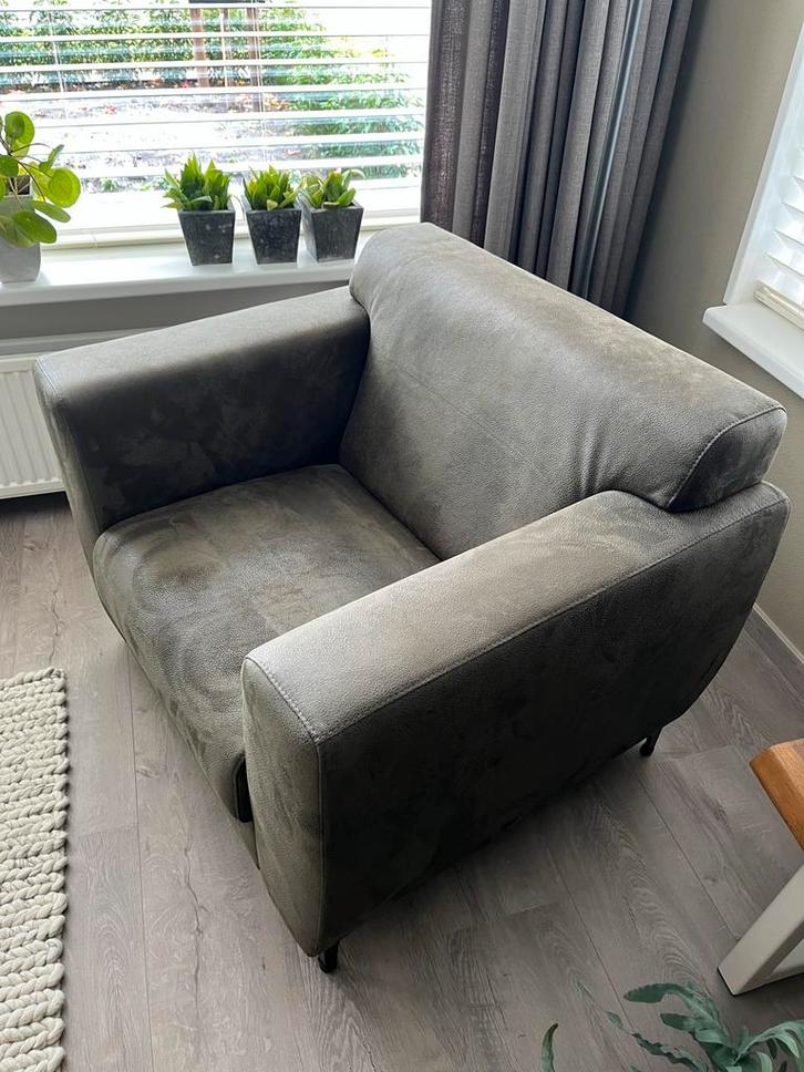 Fijne 1-persoons bank / fauteuil, Huis en Inrichting, Fauteuils, Zo goed als nieuw, Stof, 75 tot 100 cm, Ophalen of Verzenden
