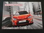 Brochure Toyota GT86 2012, Boeken, Ophalen of Verzenden, Zo goed als nieuw, Toyota