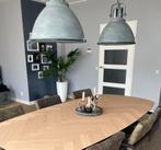 2 industriële hanglampen, Huis en Inrichting, Lampen | Hanglampen, Ophalen, Gebruikt, 50 tot 75 cm, Metaal