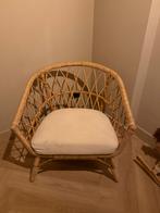 Rotan Stoel met Kussen, Huis en Inrichting, Stoelen, Ophalen, Gebruikt, Wit, Riet of Rotan