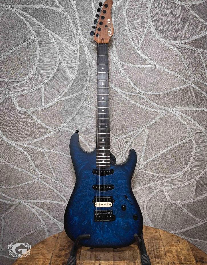 Schecter USA Sunset Custom-II HSS – Ocean Blue Burst Satin, Muziek en Instrumenten, Snaarinstrumenten | Gitaren | Elektrisch, Nieuw