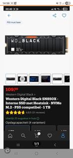 Western Digital Black SN850X interne SSD ps5 compatible, Computers en Software, Harde schijven, Ophalen of Verzenden, Zo goed als nieuw