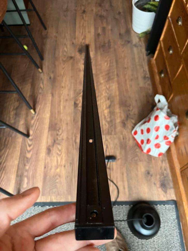 Rail verlichting zwart 2 meter, Huis en Inrichting, Lampen | Overige, Zo goed als nieuw, Ophalen