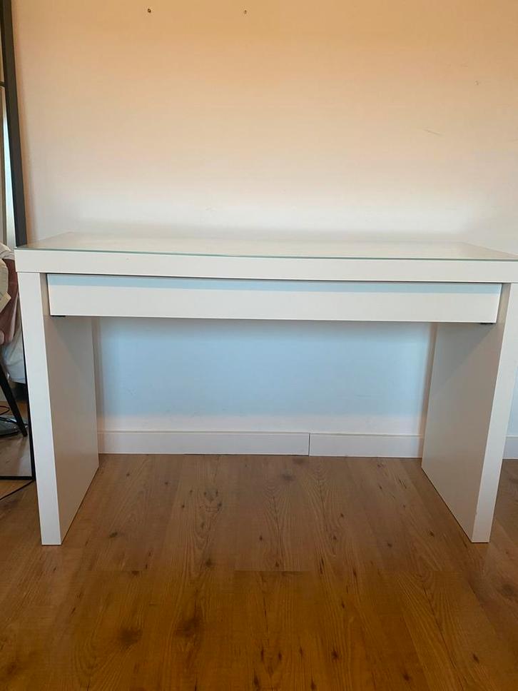 IKEA MALM toilettafel, Huis en Inrichting, Tafels | Kaptafels, Gebruikt, 100 tot 150 cm, Minder dan 50 cm, Hout, Ophalen