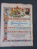Oorkonde  geboorte prinses Beatrix 31 januari  1938, Ophalen of Verzenden, Gebruikt