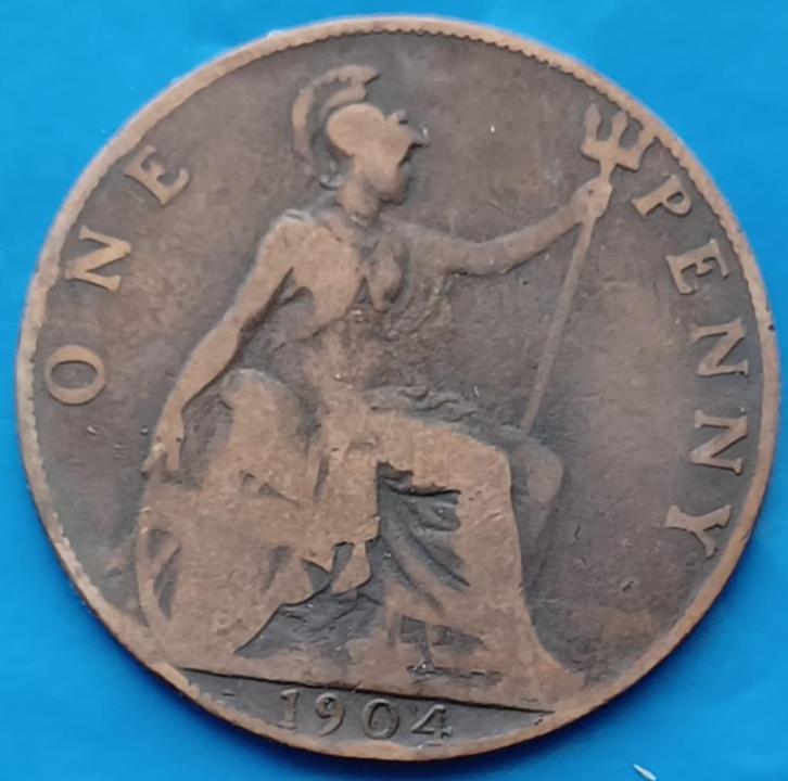 Verenigd Koninkrijk 1 penny - 1904, Postzegels en Munten, Munten | Europa | Niet-Euromunten, Losse munt, Overige landen, Verzenden