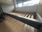 Ikea Malm bed, eenpersoons met lattenbodem grijs, Huis en Inrichting, 90 cm, Eenpersoons, Ophalen of Verzenden, Zo goed als nieuw