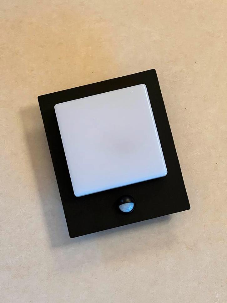 GAMMA buitenlamp Mansfield zwart met bewegingssensor, Tuin en Terras, Buitenverlichting, Zo goed als nieuw, Wandlamp, Kunststof