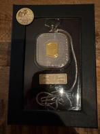 Zilverkleurig zakhorloge met ketting, Sieraden, Tassen en Uiterlijk, Horloges | Antiek, Overige merken, Zakhorloge, Ophalen of Verzenden