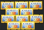 10 Automaatzegels / Bijplakzegels Duitsland 1 Eurocent, Verzenden, BRD, Postfris