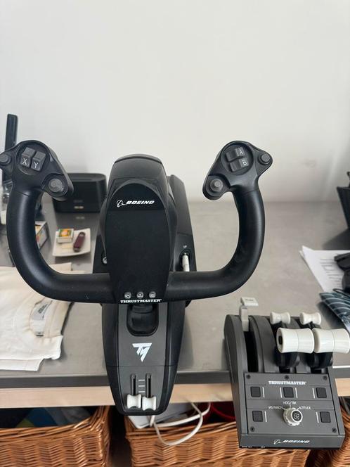 Trustmaster TCA yoke pack Boeing edition, Computers en Software, Joysticks, Zo goed als nieuw, Ophalen of Verzenden