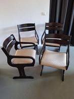 vintage Deens design Farstrup eetkamer-stoelen organisch, Ophalen, Bruin, Riet of Rotan, Vier