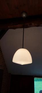 Vintage Schoollamp hanglamp, Huis en Inrichting, Ophalen, Gebruikt, Glas, Minder dan 50 cm