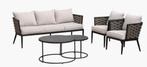 Feel Home - Luxe Brezza Loungeset met Duo Salontafel, 4 zitplaatsen, Nieuw, Ophalen of Verzenden, Bank
