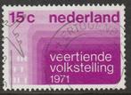 Nederland 1971 984 Volkstelling, Gest, Postzegels en Munten, Postzegels | Nederland, Ophalen of Verzenden, Na 1940, Gestempeld