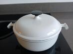 le creuset pan 20 cm.Enzo mari., Ophalen of Verzenden, Gebruikt, Gietijzer, Koekenpan of Braadpan