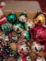 Oude Glazen Kerstballen en Slinger van glas, Ophalen, Gebruikt