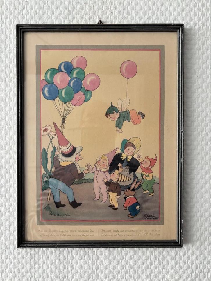 prent, Verzamelen, Foto's en Prenten, Gebruikt, Prent, Kind, 1940 tot 1960, Ophalen of Verzenden