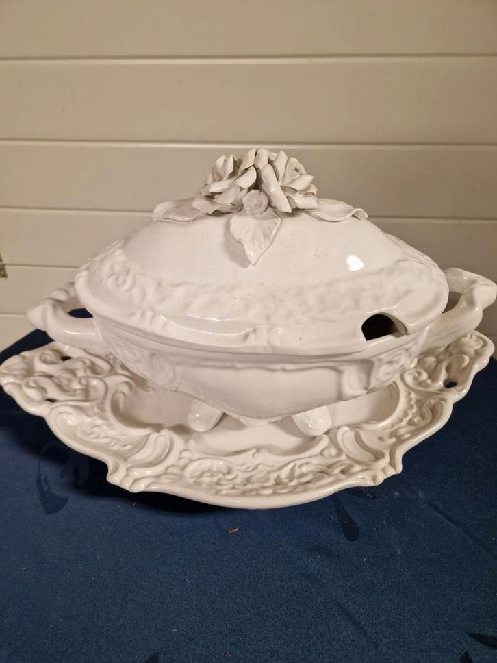 Soepterrine met schaal, Antiek en Kunst, Antiek | Schalen, Ophalen