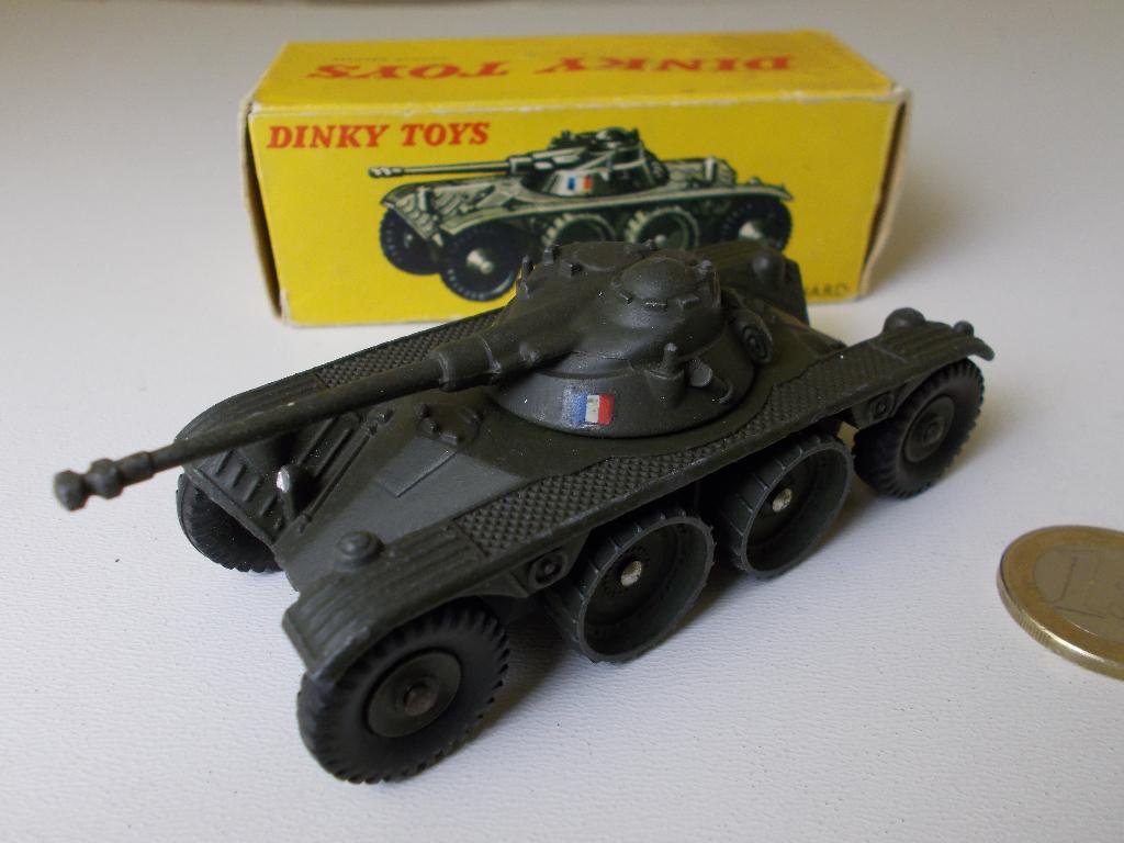 1958 Dinky Toys 80A E.B.R. PANHARD TANK + ORIG. DOOSJE! (-B), Ophalen of Verzenden, Zo goed als nieuw, Overige typen, Dinky Toys