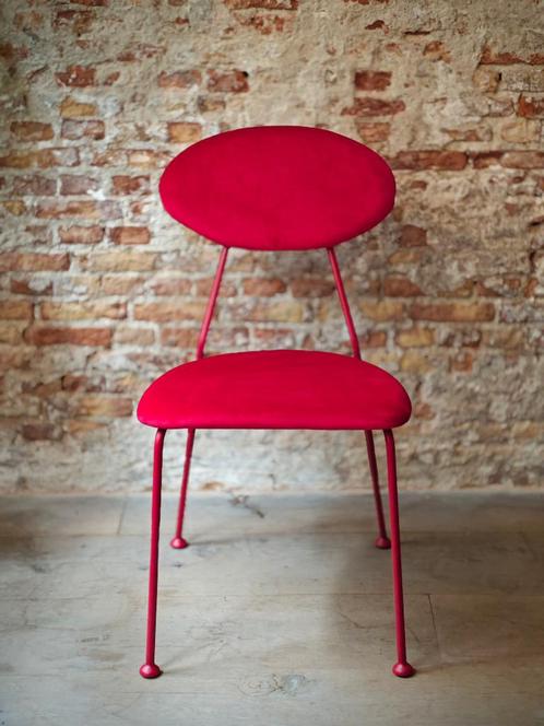 Bold Monkey rood set 2 eetkamerstoelen NIEUW, Huis en Inrichting, Stoelen, Nieuw, Twee, Metaal, Stof, Rood, Verzenden