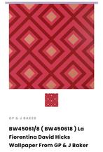 GP & J Baker Behang - Nieuw!, Ophalen of Verzenden, 10 tot 25 m², Rood