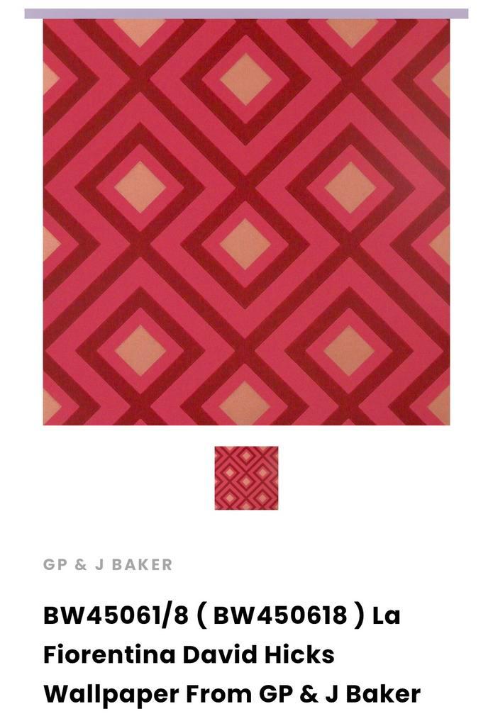 GP & J Baker Behang - la Fiorentina Berry, Huis en Inrichting, Stoffering | Behang, Rood, Roze, minder dan 10 m², Ophalen of Verzenden