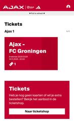 Kaarten ajax groningen f side, Tickets en Kaartjes, Twee personen, Oktober