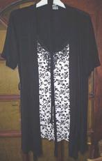 Zomer blouse (hemdje )met vastzittende vest met 40/42, Ophalen, Zo goed als nieuw, Maat 38/40 (M), Zwart