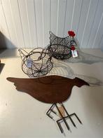 kippen mandjes en bordje - ei mandjes, Antiek en Kunst, Ophalen of Verzenden