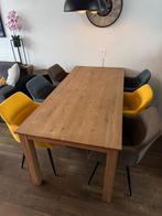 Leuke eethoek + 6 stoelen, Gebruikt, Eikenhout, Vijf personen of meer, 150 tot 200 cm