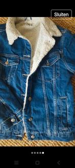 SPIJKERJAS MET TEDDY VOERING 38, Verzenden, Zo goed als nieuw, Maat 38/40 (M), Blauw