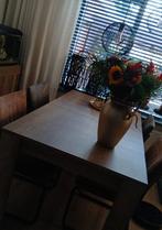 4 eetkamerstoelen cognac kleur 2 olijfgroen 2, Huis en Inrichting, Stoelen, Ophalen of Verzenden, Zo goed als nieuw, Overige kleuren