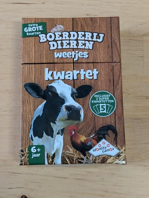 Grote boerderij dieren weetjes kwartet als nieuw netjes, Hobby en Vrije tijd, Gezelschapsspellen | Kaartspellen, Zo goed als nieuw