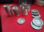 Tinnen bekers en schoteltjes te koop, Antiek en Kunst, Antiek | Tin, Ophalen