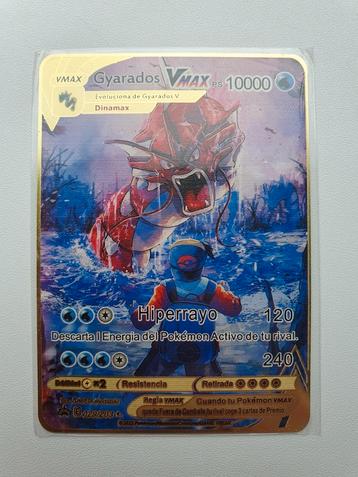 Shining Gyarados V Max Pokemon kaart metal gold colour Metal beschikbaar voor biedingen