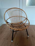 Rotan stoeltje vintage, Huis en Inrichting, Stoelen, Ophalen, Gebruikt, Bruin, Riet of Rotan