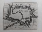 8 / Grondtekening van Oudewater Gravure uit 1675, Antiek en Kunst, Ophalen of Verzenden