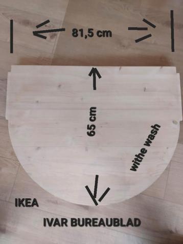 Ikea Ivar bureau blad - white wash - afbeelding 1