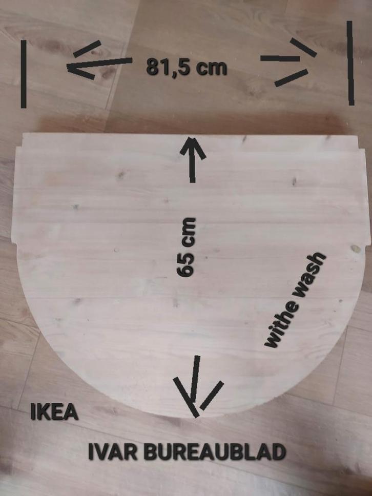 Ikea Ivar bureau blad - white wash, Huis en Inrichting, Bureaus, Gebruikt, Bureau, Ophalen